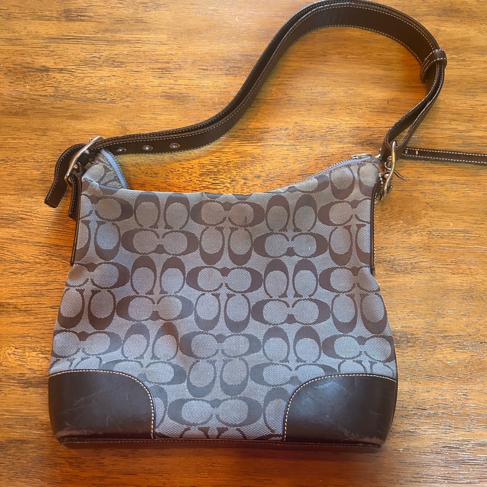 Vintage Coach Signature Duffle shoulder bag in Blue